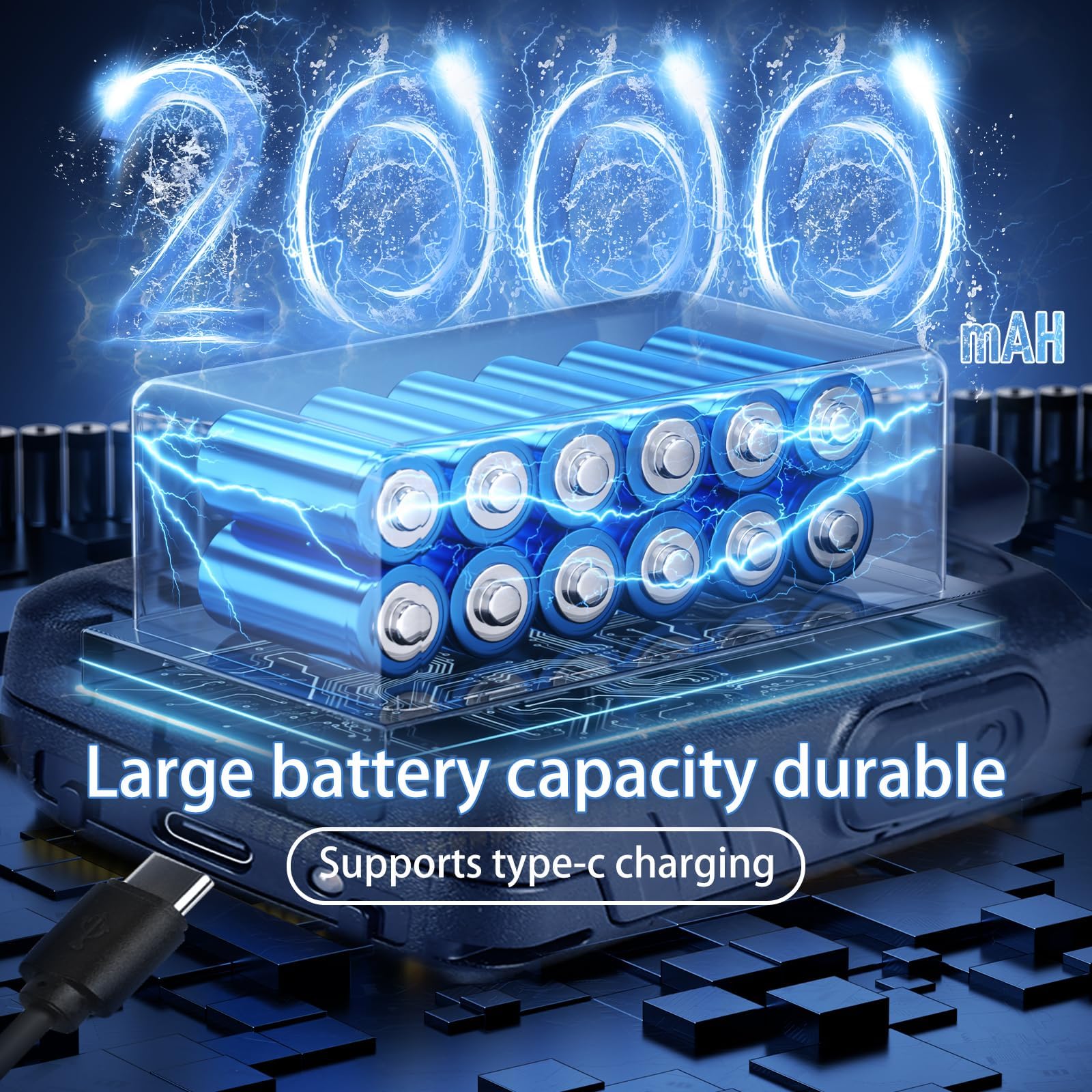 Radtel RT16 PMR446 Walkie Talkie Ricaricabile 16 Canali Radio Senza Licenza CTCSS DCS Walky Radio con Ricarica USB-C per Costruzione Ristorante Supermercato (2 Pack)