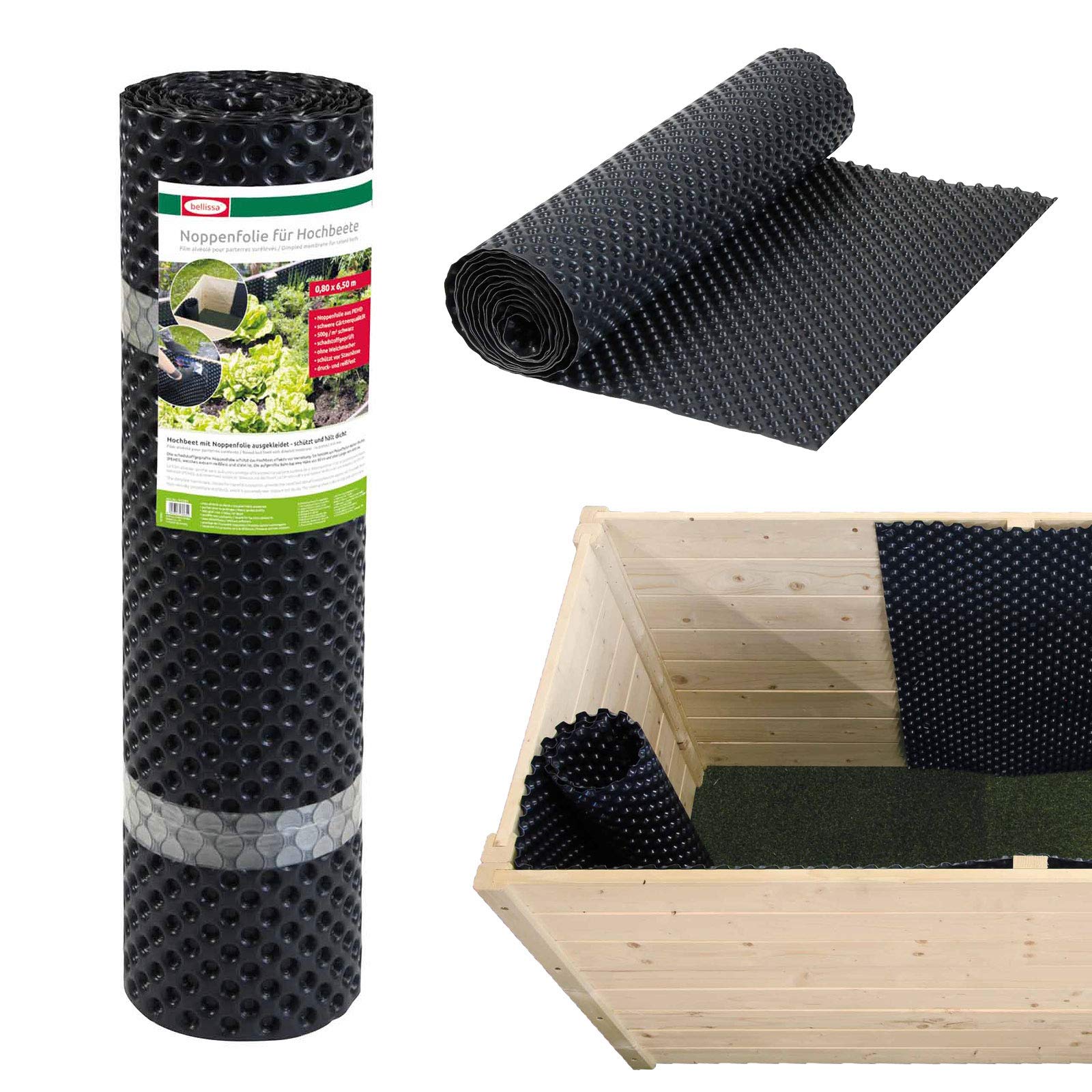 Pellura Pellicola Protettiva Per Aiuole Rialzate – Isolamento Verticale In HDPE 400 G/m², Larghezza 1 M X Lunghezza 5 M