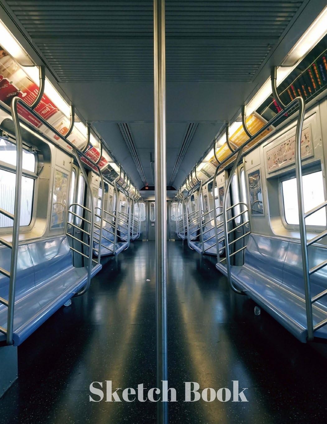 Sketch Book- NYC Subway Cover: Empty Subway, 8.5 x 11 Large Sketch Book Journal, Blank Notebook Unlined Paper for Sketching, Writing, Doodling (Art Sketch Pad),200 Durable Unruled Pages