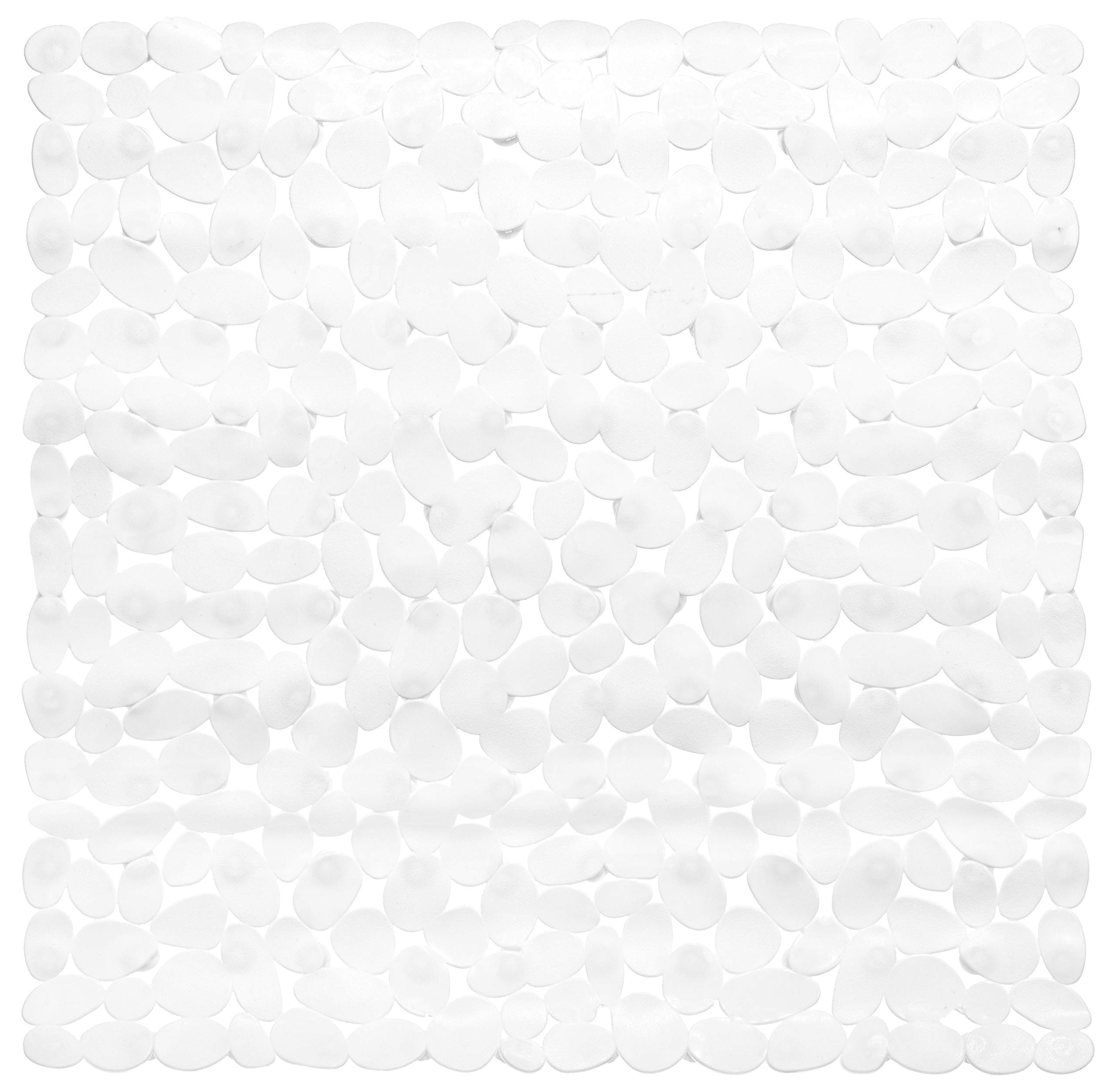 Mata do wanny, mata prysznicowa, o wyglądzie kamienia, biała, czarna, szara, przezroczysta i melanż 53 x 53 cm i 70 x 35 cm firmy Brandseller Dusche: ca. 53x53 cm biały