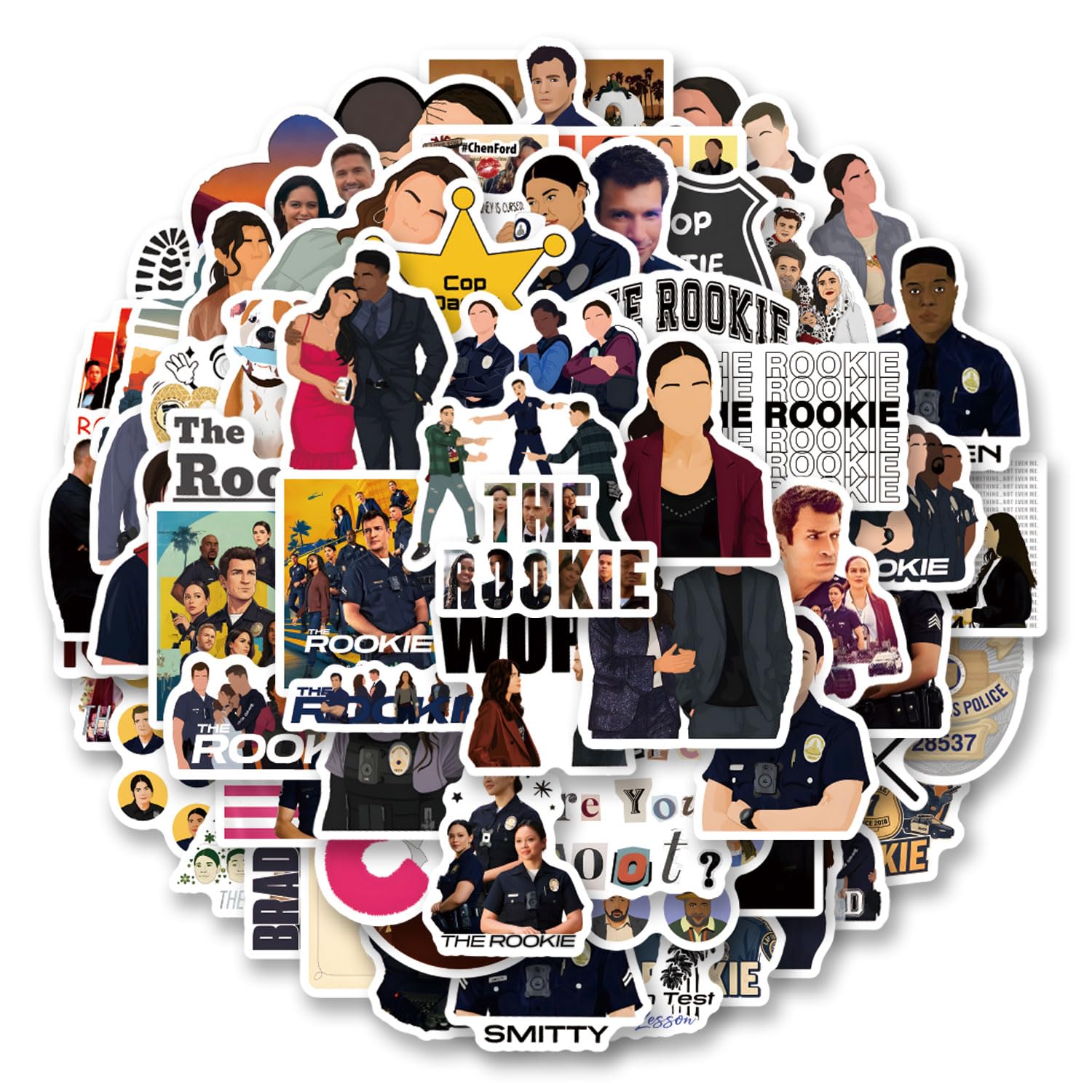 68 PCS Classic American TV Aesthetic Stickers Vinyl Sticker for Water Bottle Laptop Phone Scrapbooking Journaling for Party Supply Favor Decor