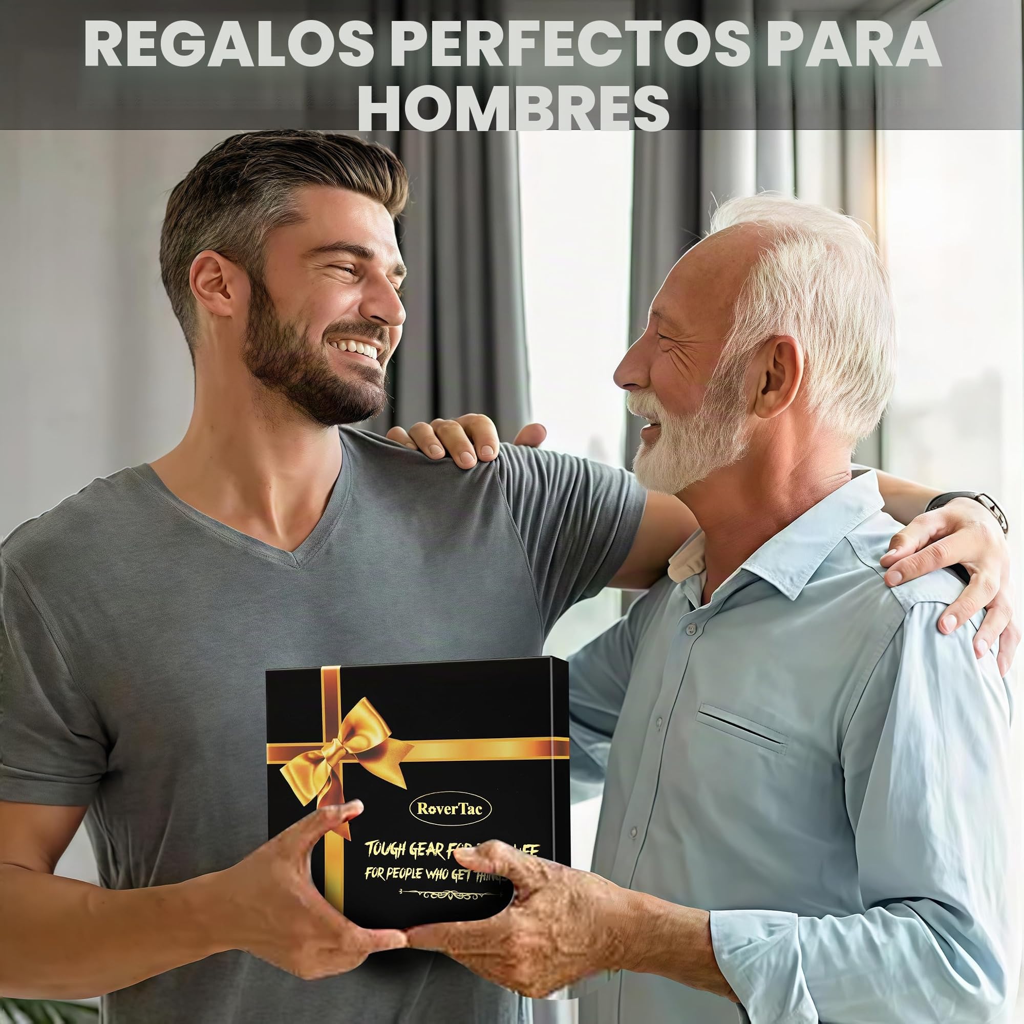 RoverTac Juego de herramientas múltiples: martillo multiherramienta 12 en 1, linterna LED, cuchillo utilitario en caja de regalo premium, equipo de supervivencia para camping, regalo multiherramienta