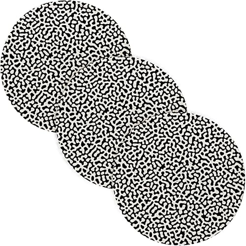 Juego de salvamanteles a prueba de calor, línea blanca y negra, juego de salvamanteles de coral para ollas y sartenes calientes de 15 pulgadas,