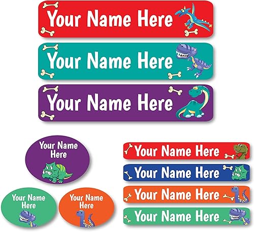 Lovable Labels Etiquetas personalizables para niños (85 etiquetas por paquete) 3 tamaños de etiqueta, impermeables, aptas para lavavajillas,