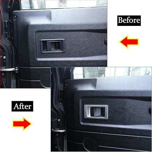 Miniatura 2 de CHEYA Cubierta de aleación de aluminio para decoración de cuenco de manija de puerta interior de automóvil para Land Rover Defender 90 110 130