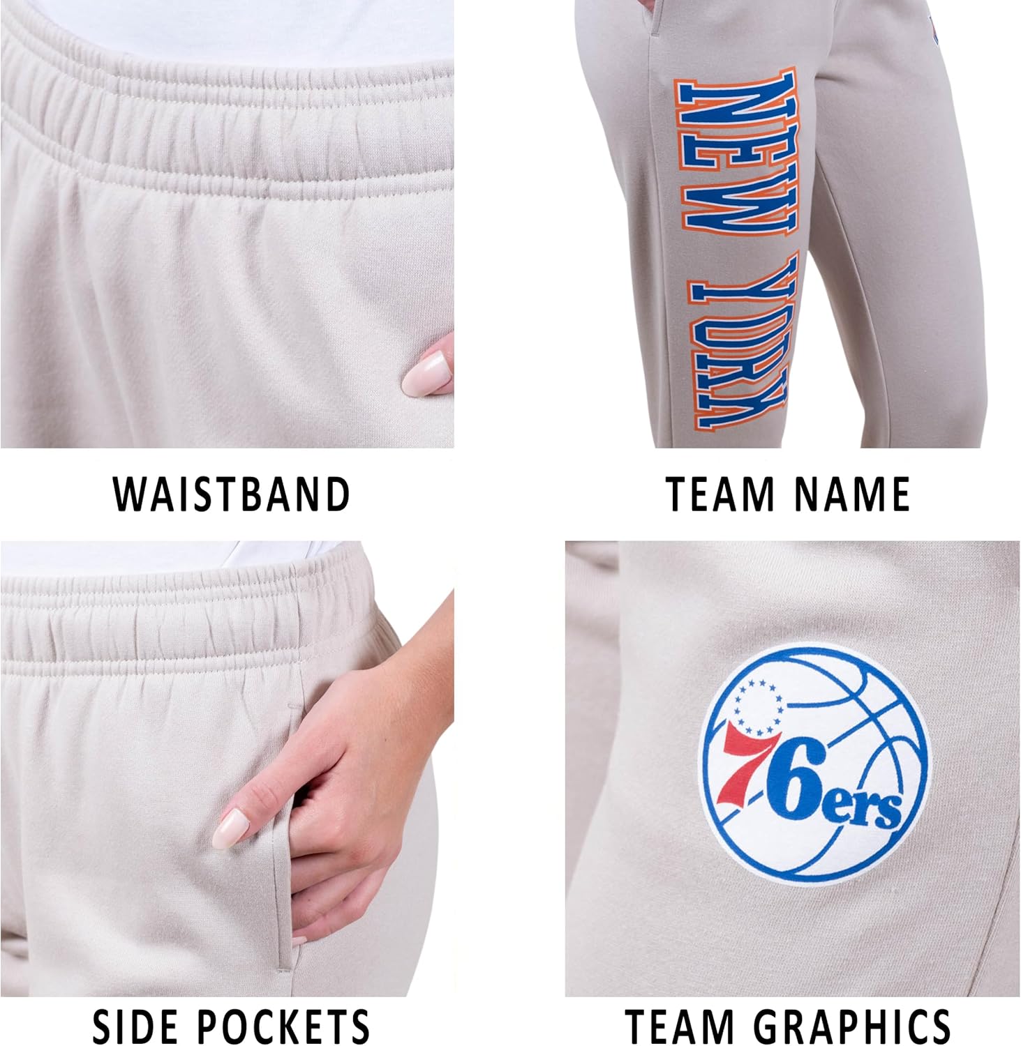 Ultra Game Women's NBA Official Super Soft Active Fleece Sweatpants Joggers - Image 4