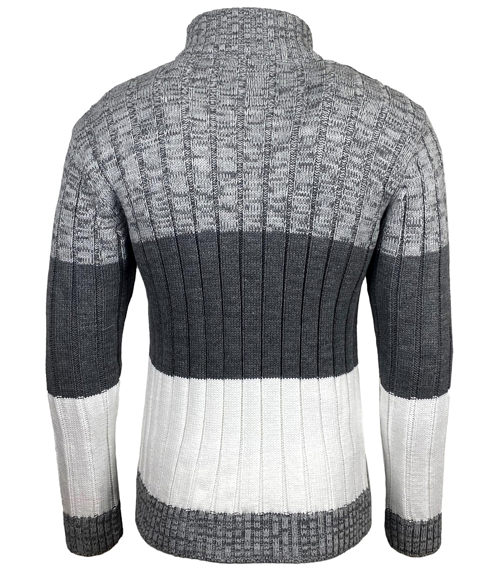 Subliminal - Jersey para hombre, cuello alto, malla grande, invierno BX51112