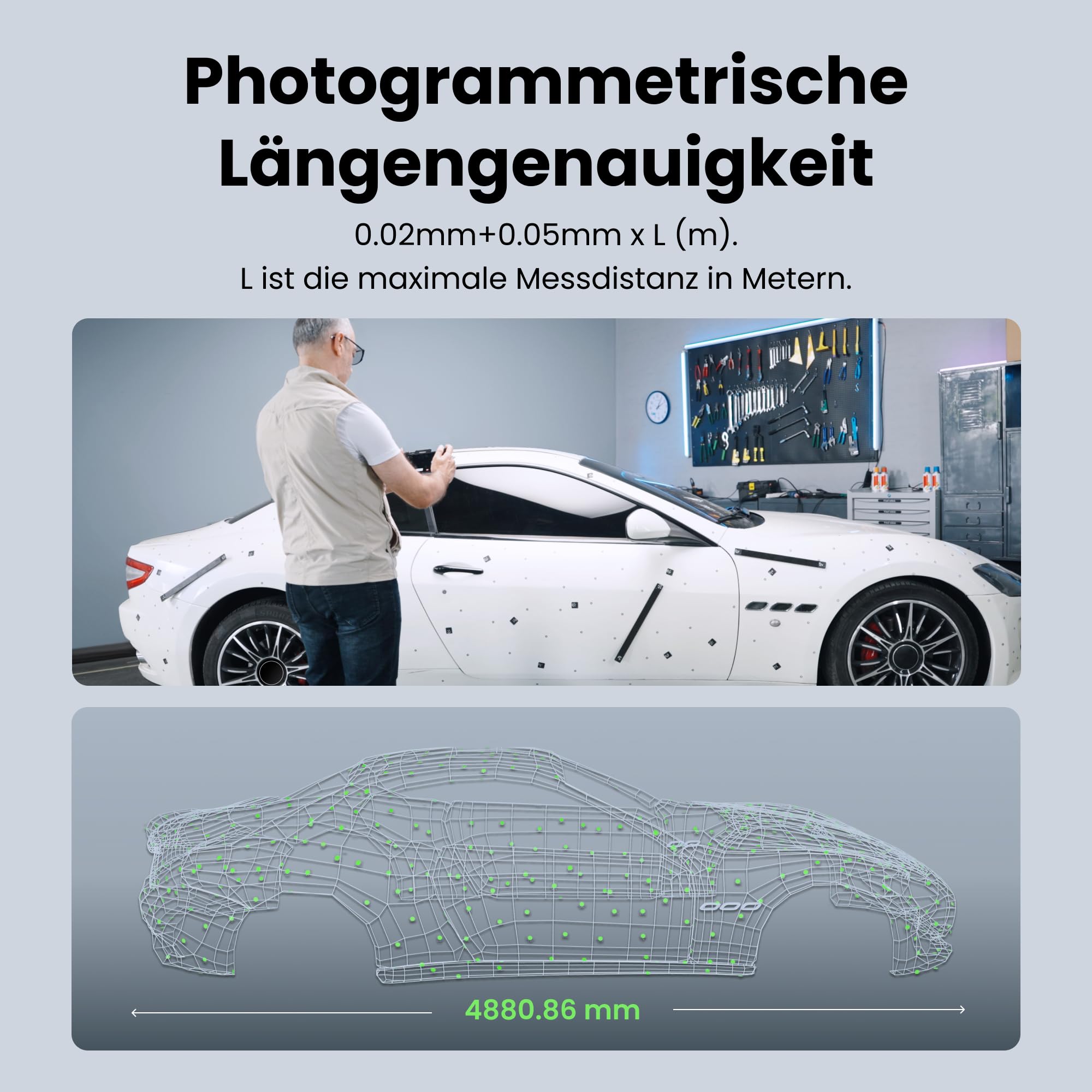Revopoint MIRACO Plus 3D-Scanner für 3D-Druck, Eigenständiges Handgerät mit Fotogrammetrie, Optischem Zoom, Bis zu 0,02 mm Präzision, Vollfarb-RGB-Kamera für Kleine bis Große Objekte, 32GB