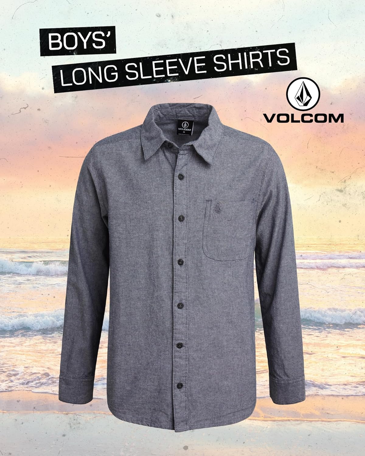 Volcom Boys Button Down Shirt - Classic Woven Long Sleeve Plaid Collared Flannel Shirt for Boys (Sizes: 4-20) - Image 4