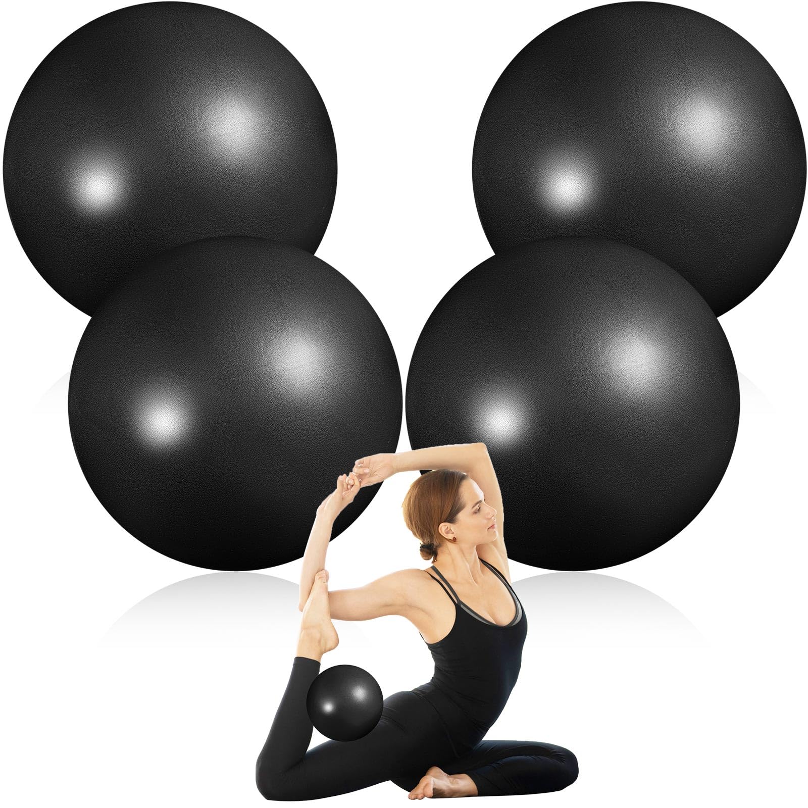4 Pcs Small Pilates Ball Bulk 9 Inch Mini Yoga Ball