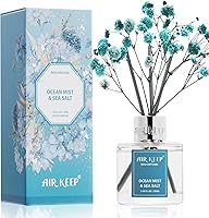 Vista 9 de Airkeep Juego de difusor de varillas – 3.38 onzas líquidas (3.4 fl oz), difusor de aroma de bambú para el hogar, incluye 8 varillas difusoras