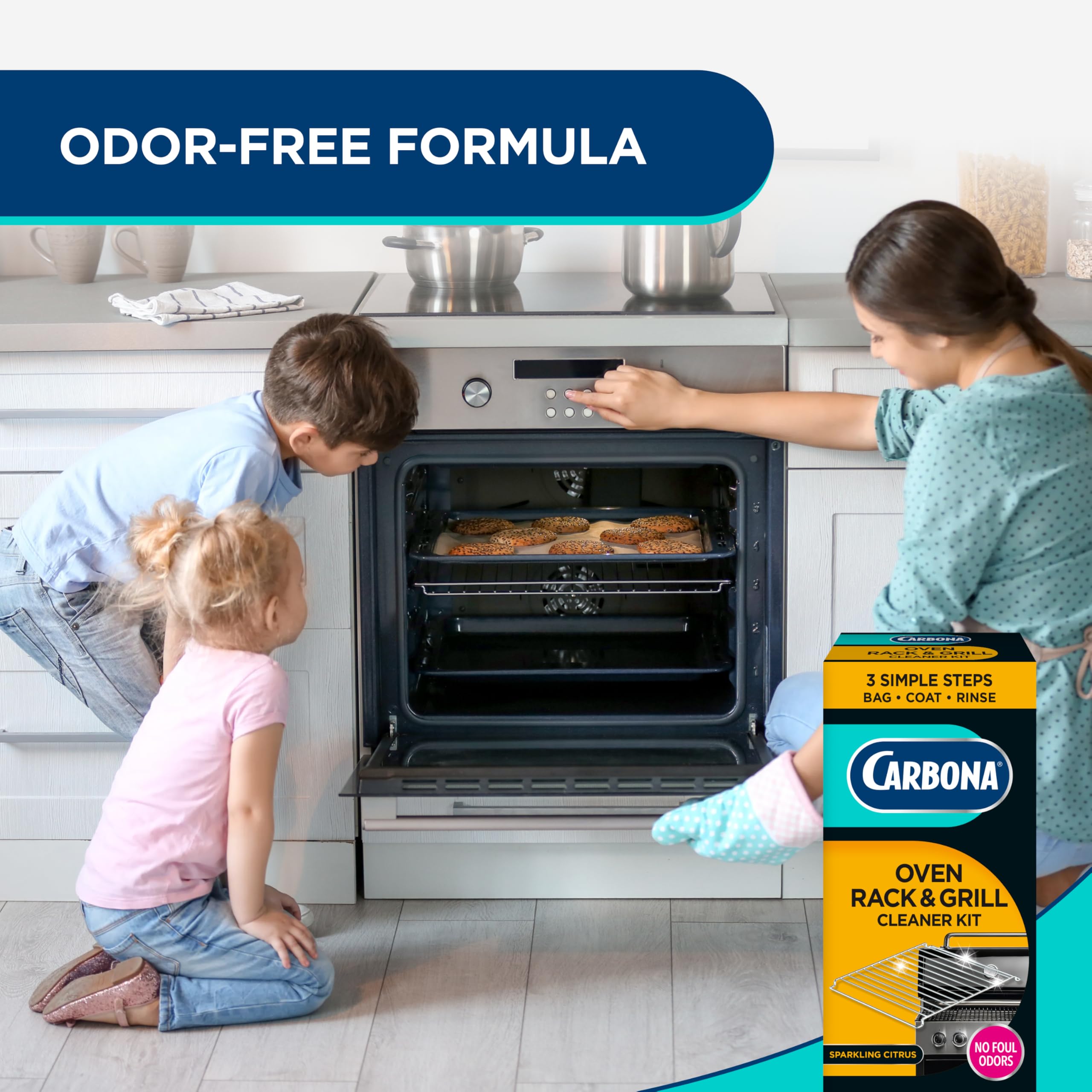 Carbona Limpiador de parrilla y parrilla para horno | Elimina la grasa gruesa y la acumulación | Solución de limpieza de parrilla y barbacoa | 16.8 onzas líquidas, 1 paquete