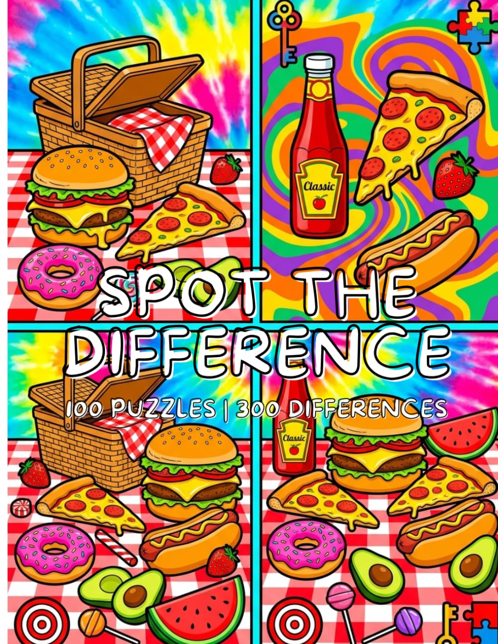 Spot the 3 Differences Brain Workout: 100 Colorful Picture Puzzles for Adults and Teens | Visual Logic Games for Focus, Observation, and Stress Relief