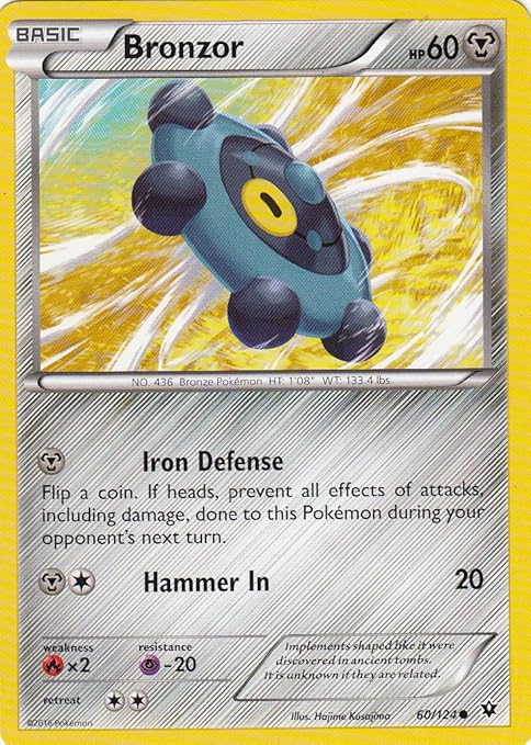 Pokemon Xy Fates Collide Bronzor 60 124 Card Amazon Co Uk Toys Games