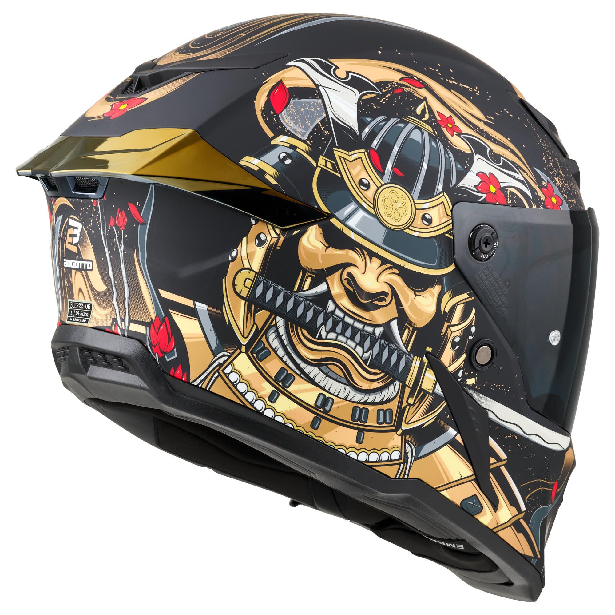 Bogotto Blade Armour Casque noir/rouge XS Pinlock