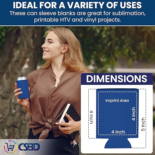 Miniatura 4 de CSBD - Aisladores de latas de color negro para fiestas, cerveza y soda, 12 paquetes, 25 paquetes, 50 paquetes, para, bodas, fiestas, eventos