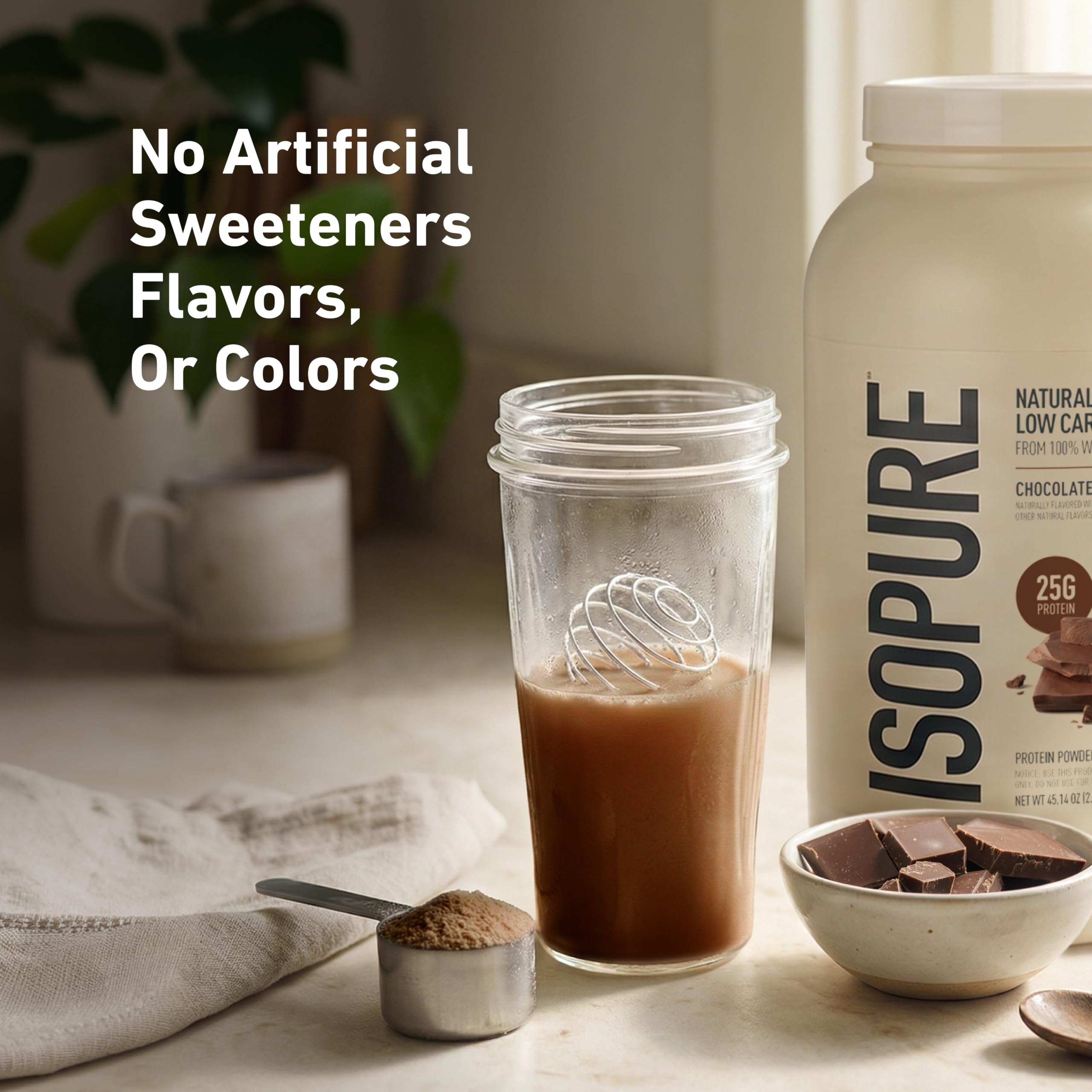 Isopure Low Carb Natural Whey Isolate Protein Powder, Chocolate 3 LB — Amazon image 6