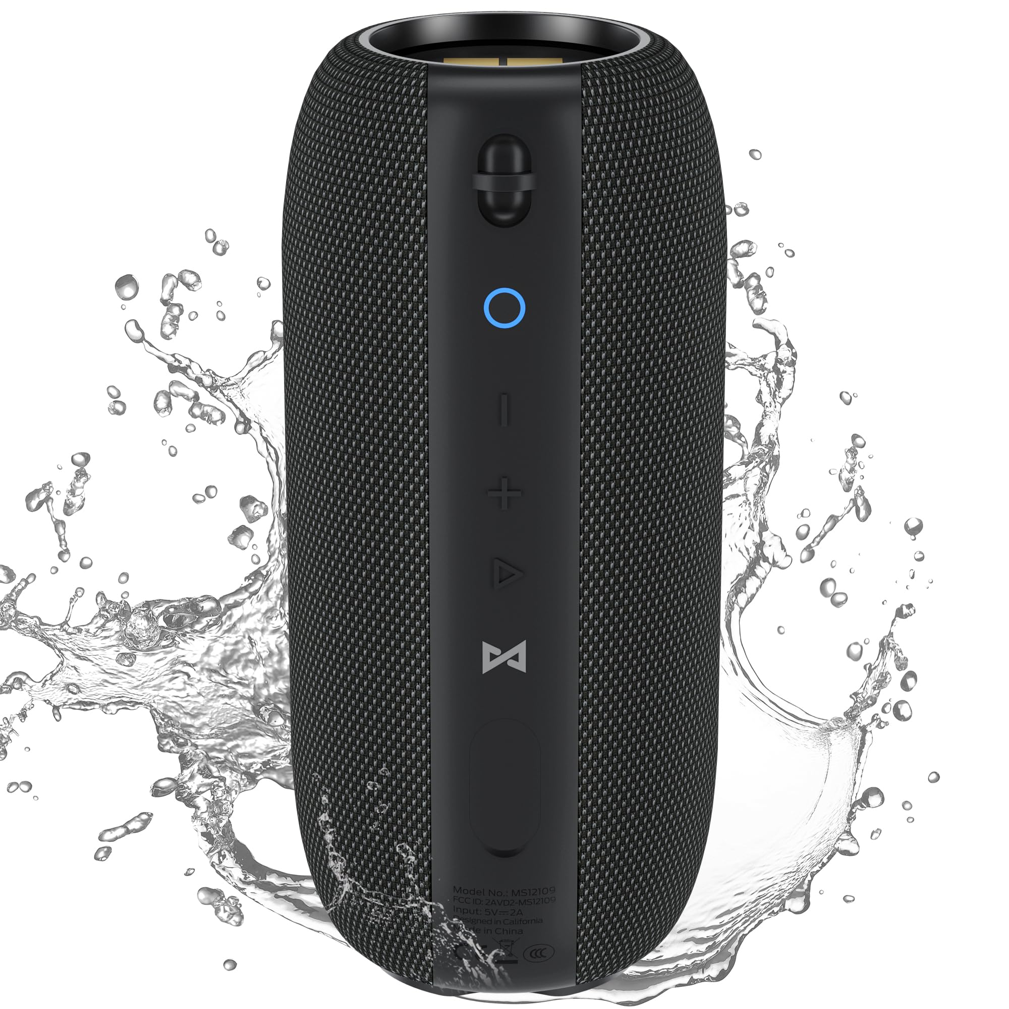 Monster S320 - Boombox Bluetooth de 40 W, hasta 32 Horas de autonomía, con función de emparejamiento para instalación estéreo, Control de Voz, Compacto y Ligero, Resistente al Agua, Color Negro