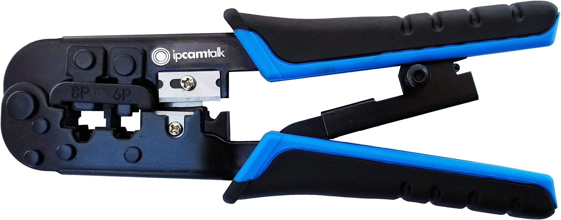 Ratcheting Modular Crimper/Stripper/Cutter - (RJ45, RJ11/RJ12, ethernet, phone - cat5e / cat6 crimp tool), IP Cam Talk