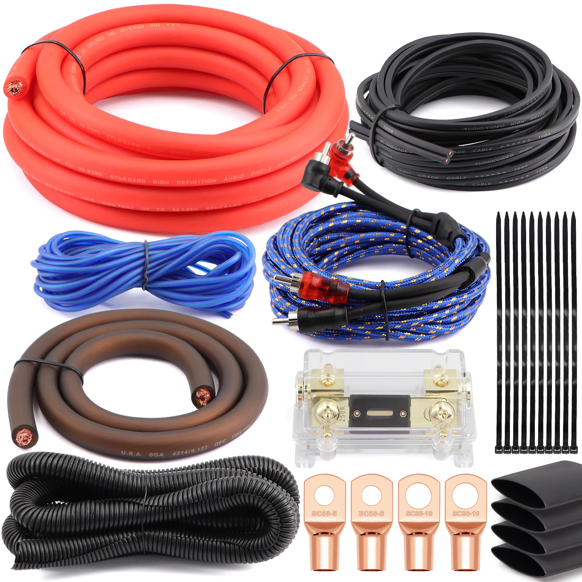 Welugnal 1/0 Gauge Amp Kit