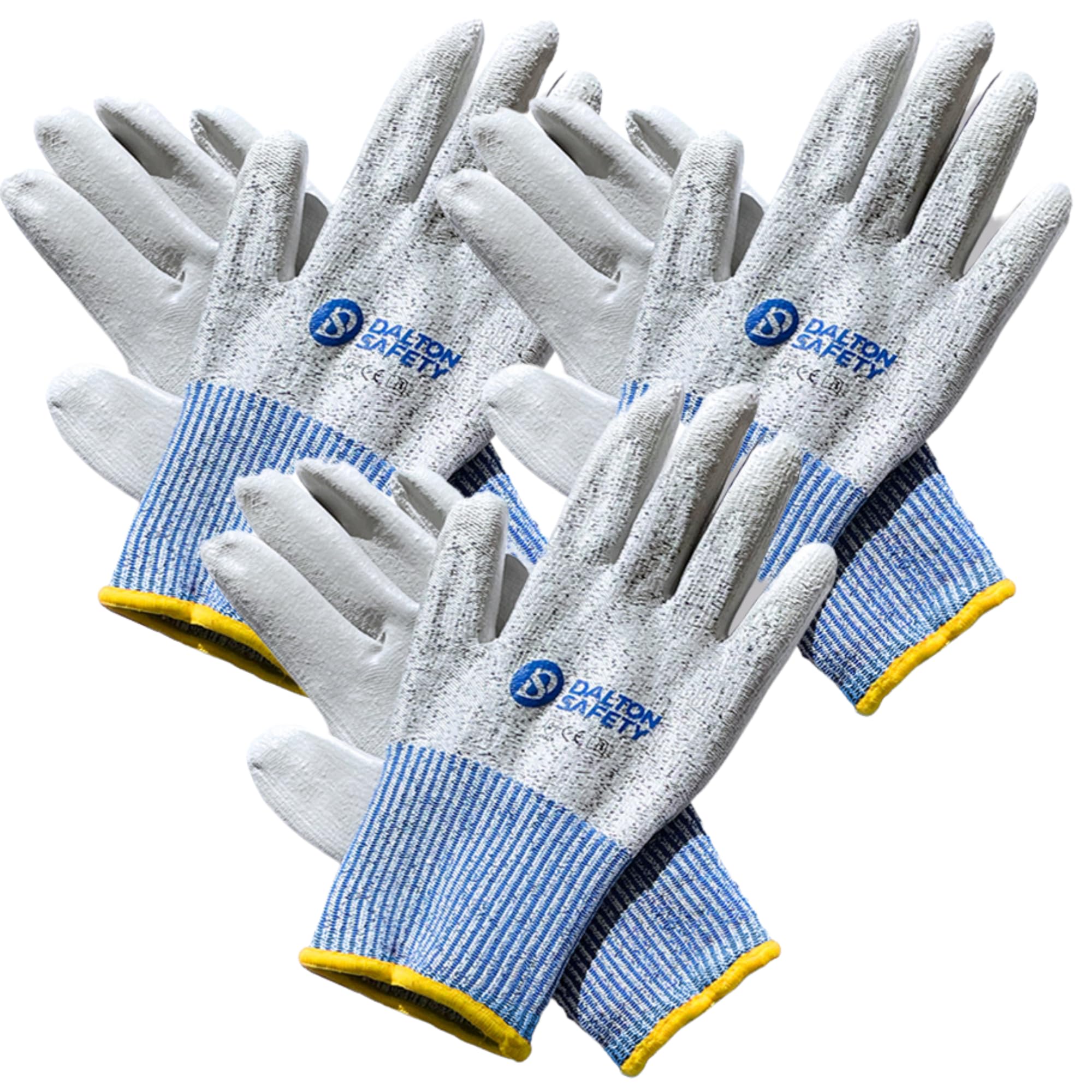 Dalton Safety 3 works Of Medium Cut Resistant Level 3 Work Gloves, HPPE Knitted Cuff