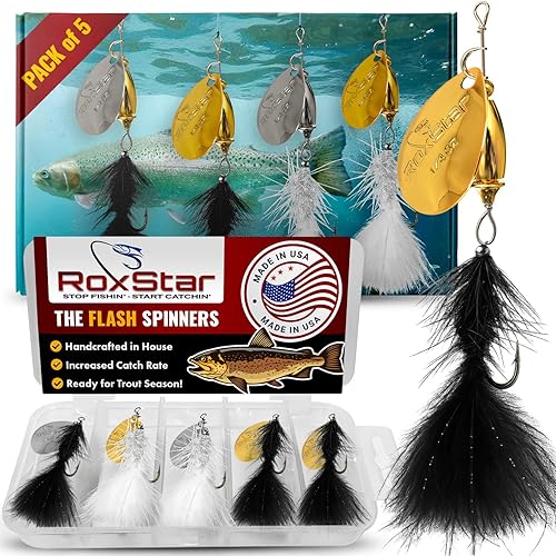 Miniatura 15 de RoxStar Fly Strikers Proven Nationwide to Out-Fish Any Spinner Hand-Tied in The USA Most Versatile Fishing Spinner Ever! Trout Lure Also for
