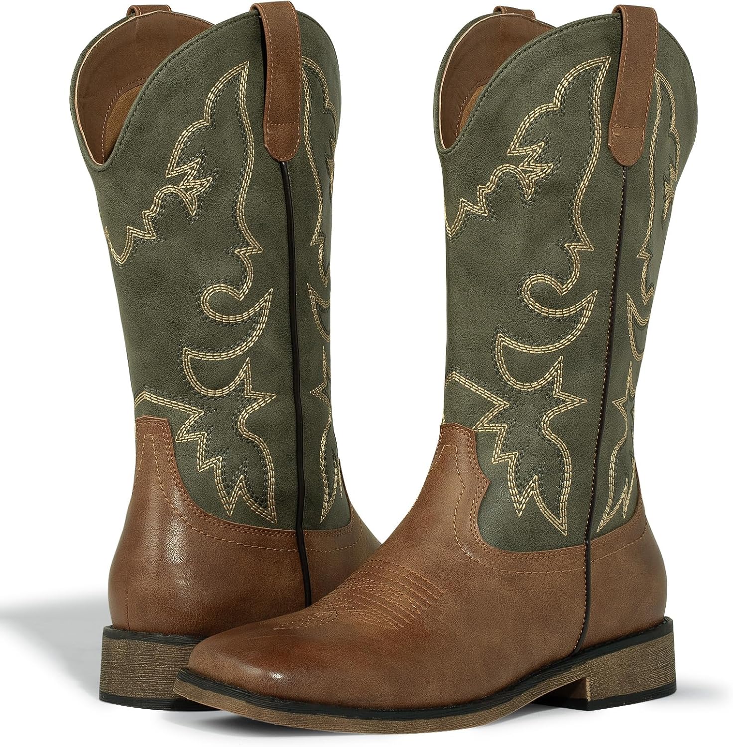 J's.o.l.e Square Toe Cowboy Cowgirl Boots for Women Mid Calf Ladies Fashion... - Picture 16 of 20