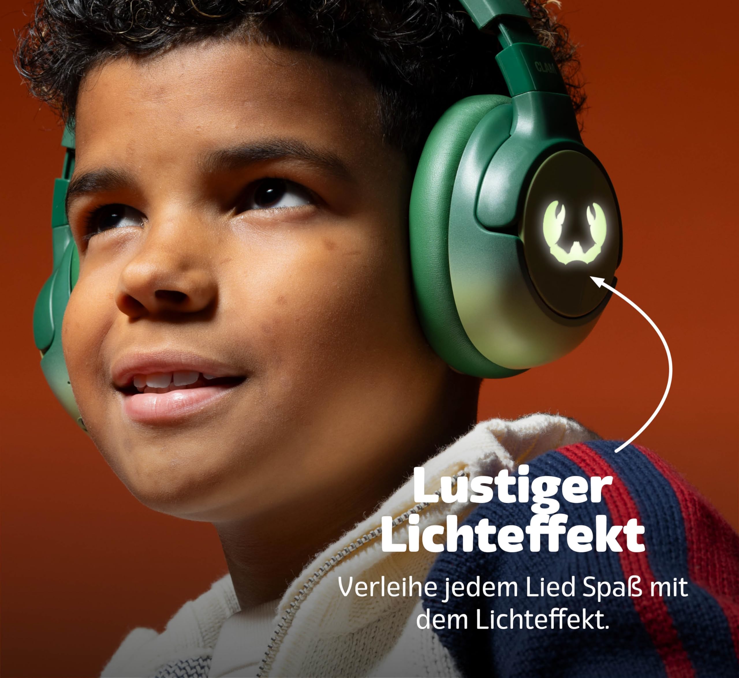 Fresh 'n Rebel Clam Junior, Bluetooth-Kopfhörer für Kinder mit aktiver Geräuschunterdrückung, sicherer Klang (<85dB), Mit Audiokabel und Aufklebern, LED-Lichteffekt. 60 Std. Spielzeit (Starry Sky)