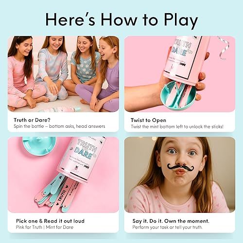 Miniatura 3 de HAPPY LOLLI Juego Truth or Dare  Regalo divertido para adolescentes y adolescentes de 10 años en adelante  Juego de fiesta sin pantalla para fiestas