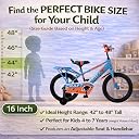 longrun Crafter 16T Kids Bicycle for 4-7 Years with Training Wheels gallery image