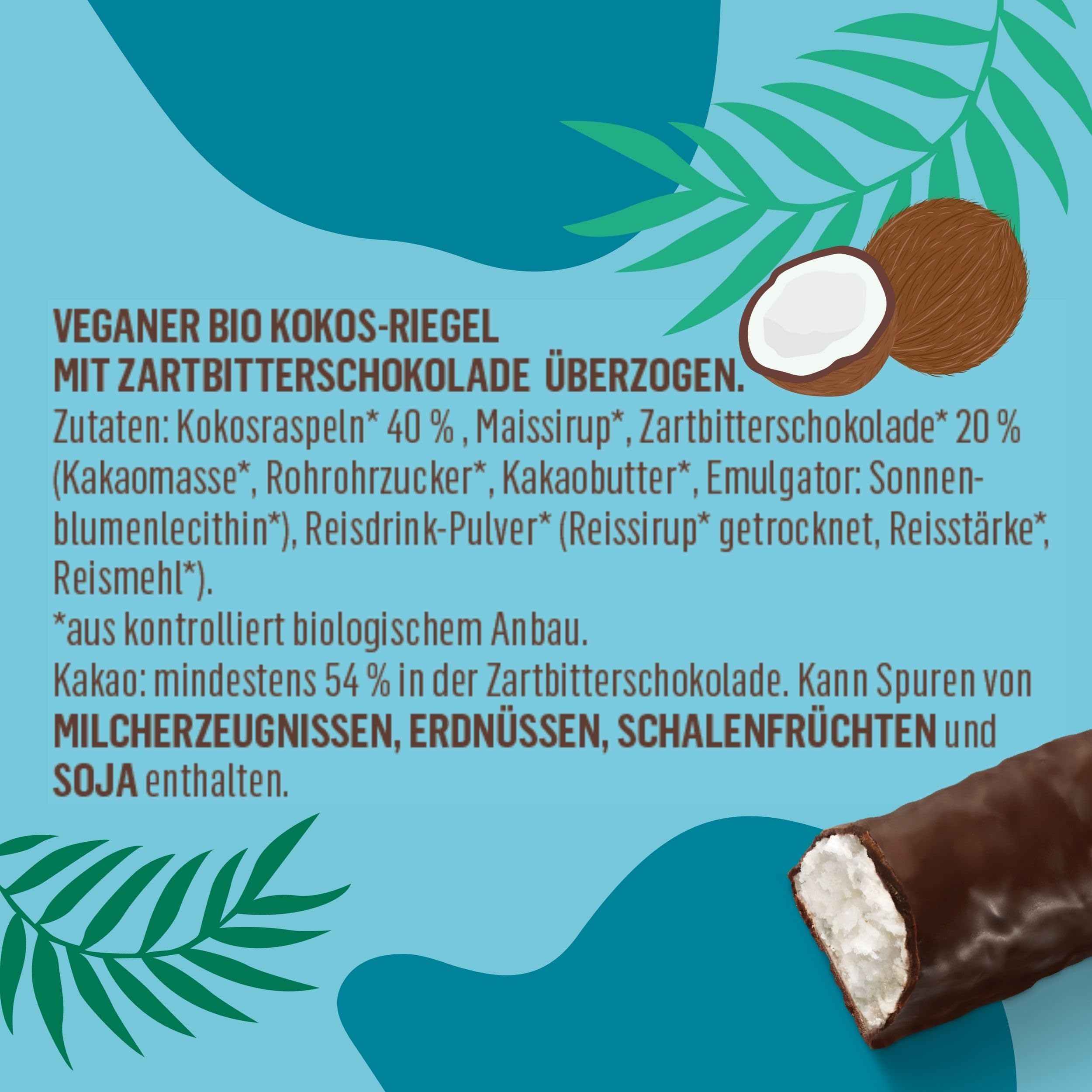 THE VEGAN COW - Schokoriegel Big Pack Mix 72 Riegel (2880g), 24x Brownie, 24x Erdnuss Salted Caramel und 24x Kokos - vegan, bio, glutenfrei - 100% natürliche Zutaten
