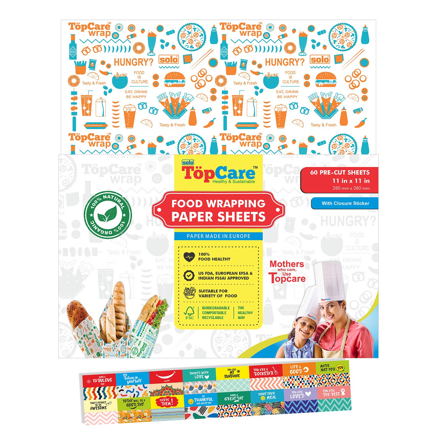 SOLO TopCare Pack of 2 Food Wrapping Paper Multipurpose Greaseproof