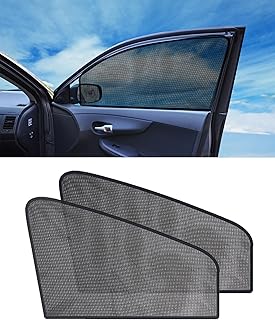 2 Pack Car Side Window Sun Shade,Universal Car Shades for Front Windows,Baby Window Shades with Magnetic Protection from Sun Heat and UV Window Mesh Screen for Privacy Blackout (2PCS Front)