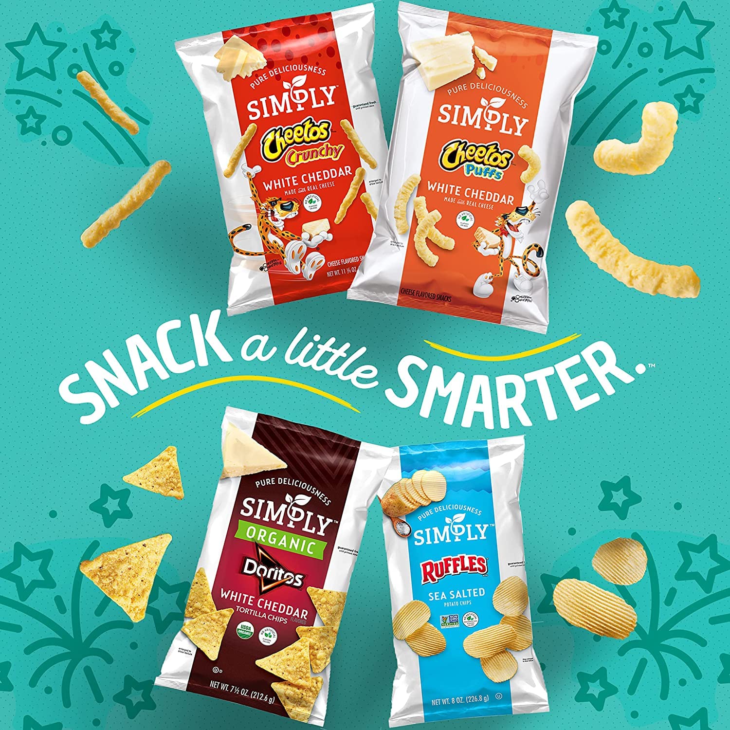 Buy Simply Cheetos Puffs White Cheddar Cheese Flavored Snacks,0.875