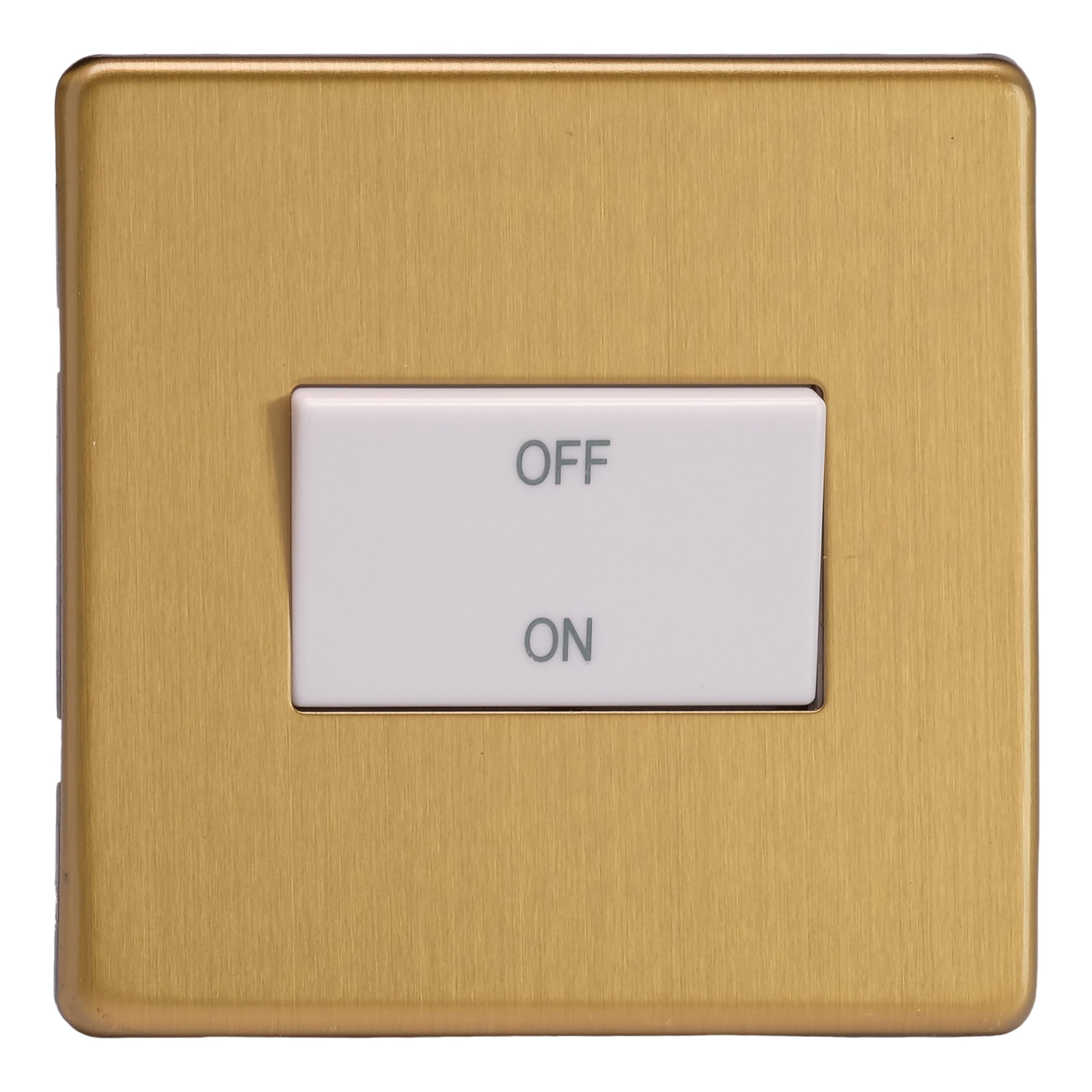 Varilight 10A Fan Isolating Switch (3 Pole) Brushed Brass