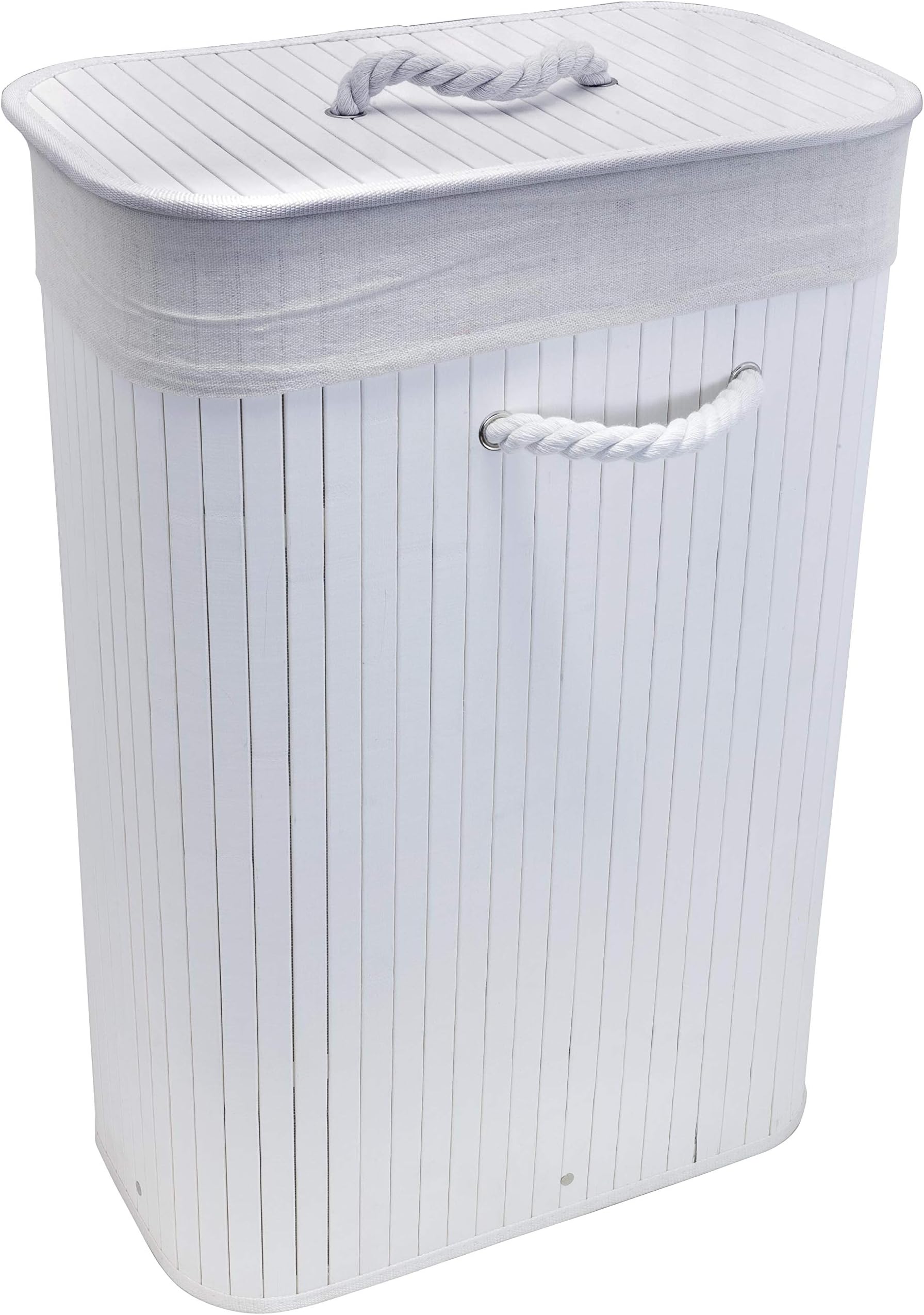 EuroshowersGmbH Folding Laundry Basket Rectangular 75 L Capacity H x W x D: Approx. 60 x 40 x 22 cm (White)