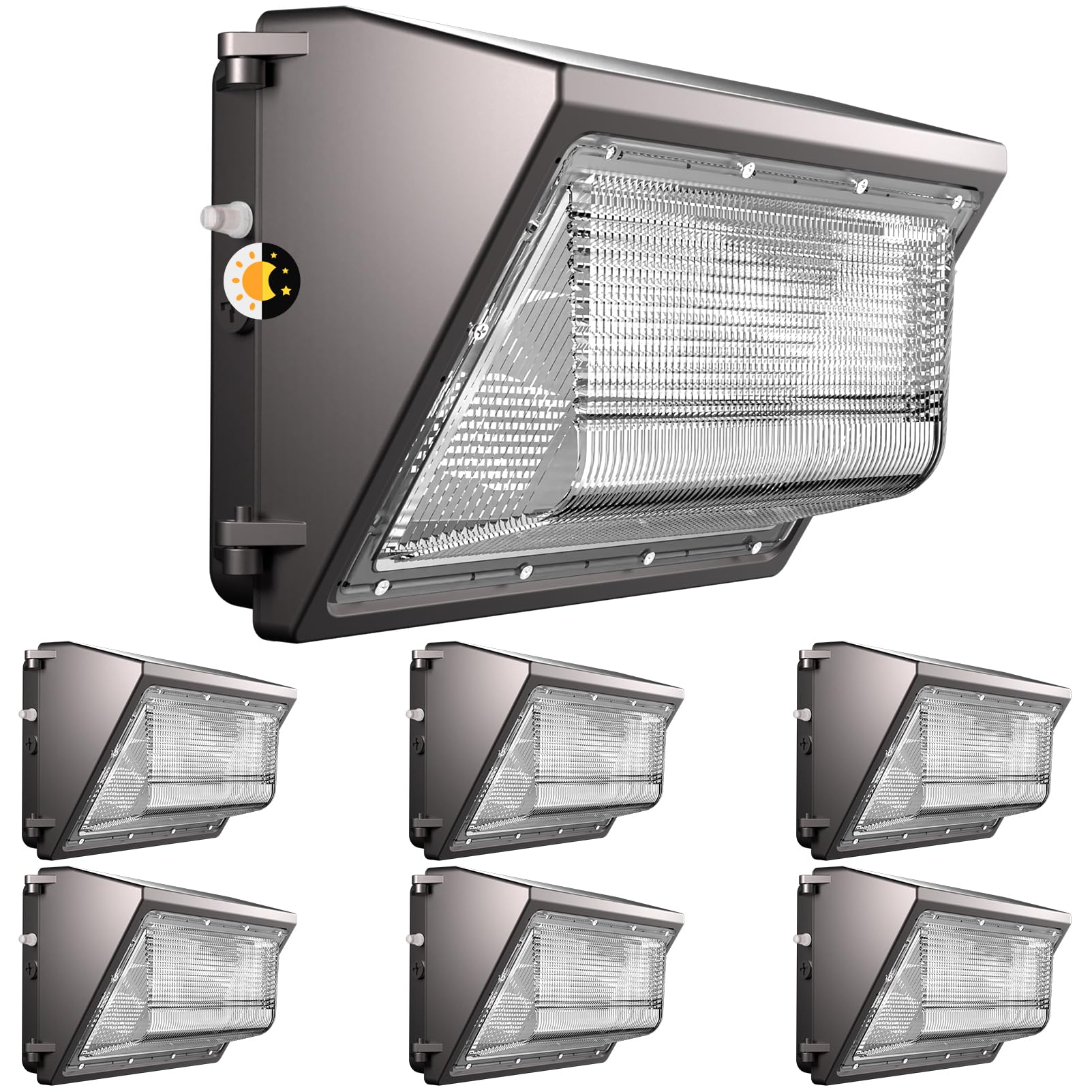 Lightdot 6 Pack 250W LED Wall Pack Lights, Outside LED Exterior Light