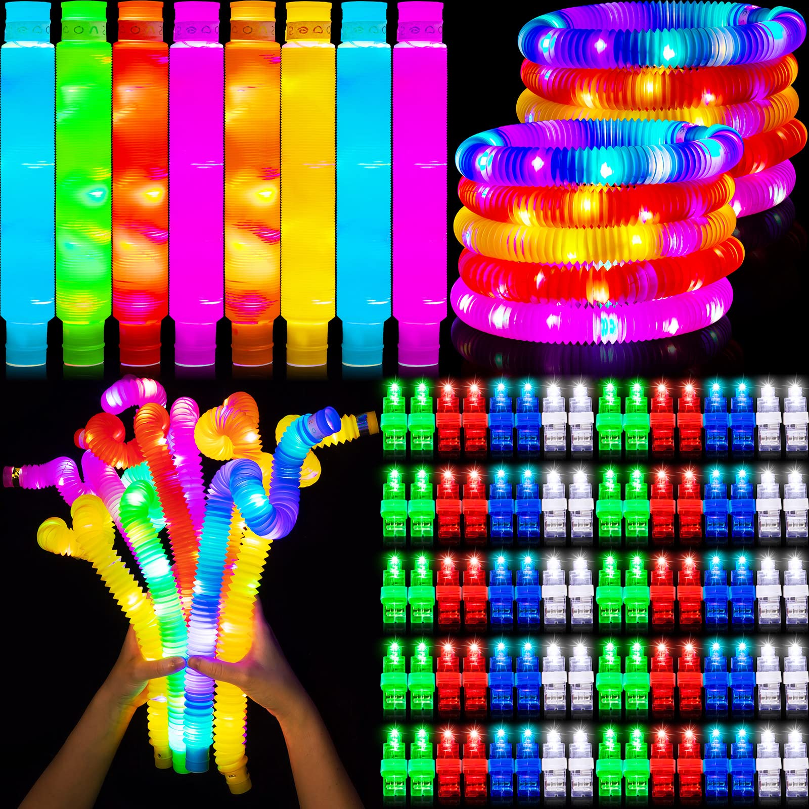 Buy 100 Pack Light up Party Favors Include 20 Pack Glow Sticks Glow in