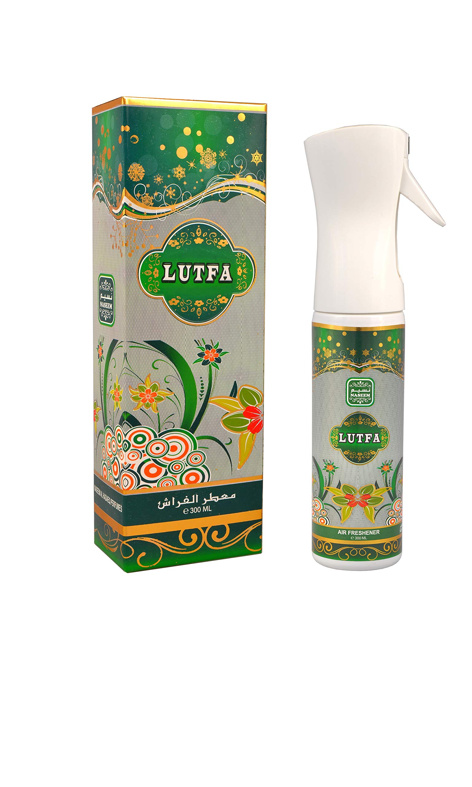 NASEEM Lutfa Air Freshener Spray – Alcohol-Free Odor Eliminator for Home, Bathroom, Kitchen & Car – Long-Lasting Freshness & Room Spray (300 ML)