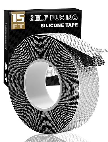 Cinta de silicona autofusible, cinta de agarre de silicona de 15 pies para sellar el mango, cinta de agarre sin adhesivo para barra de dominadas,