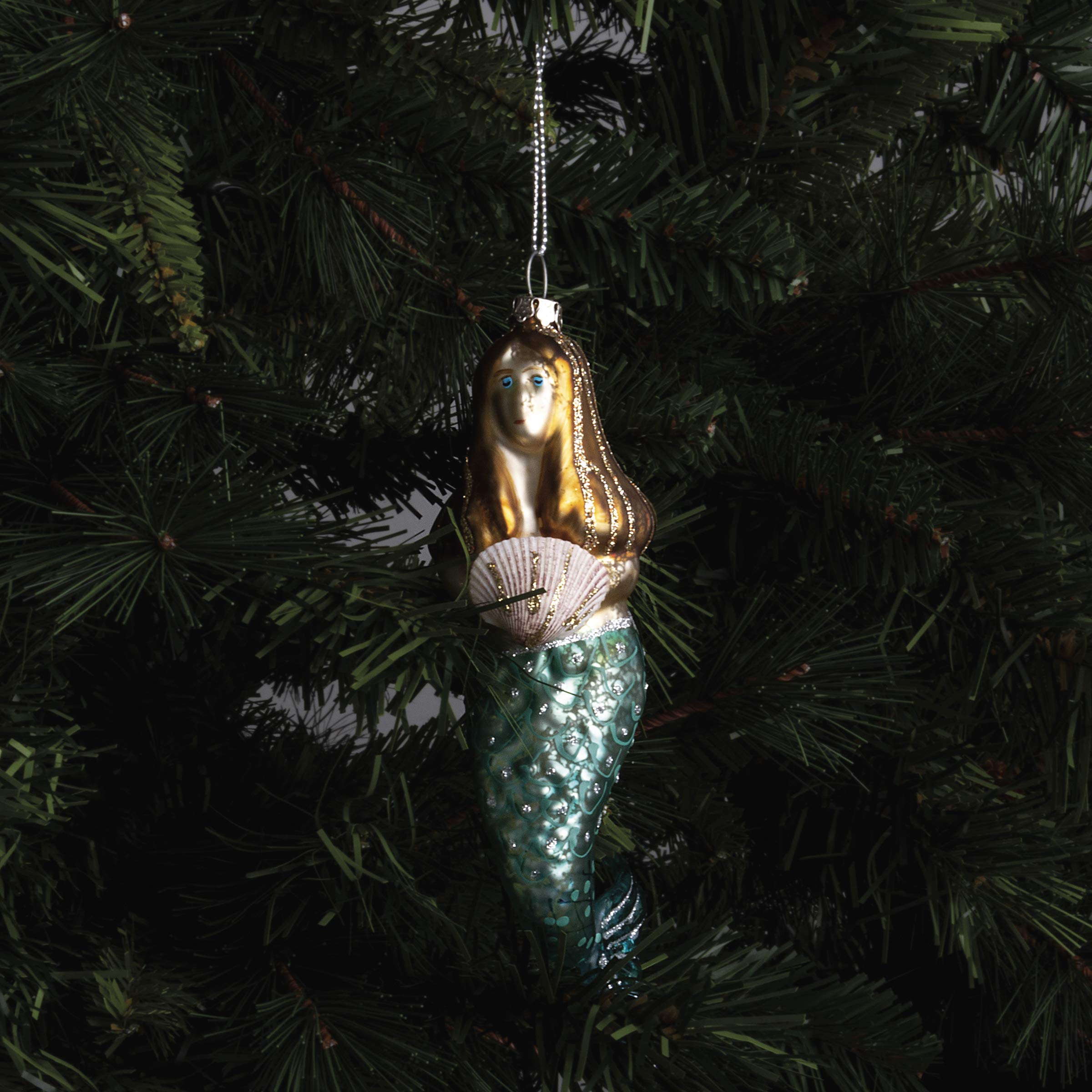 【CTHY】HIGH-END JEWELRY ORNAMENT Primitives by Kathy Glass Hanging Ornament, 6.25 Tall, Mermaid