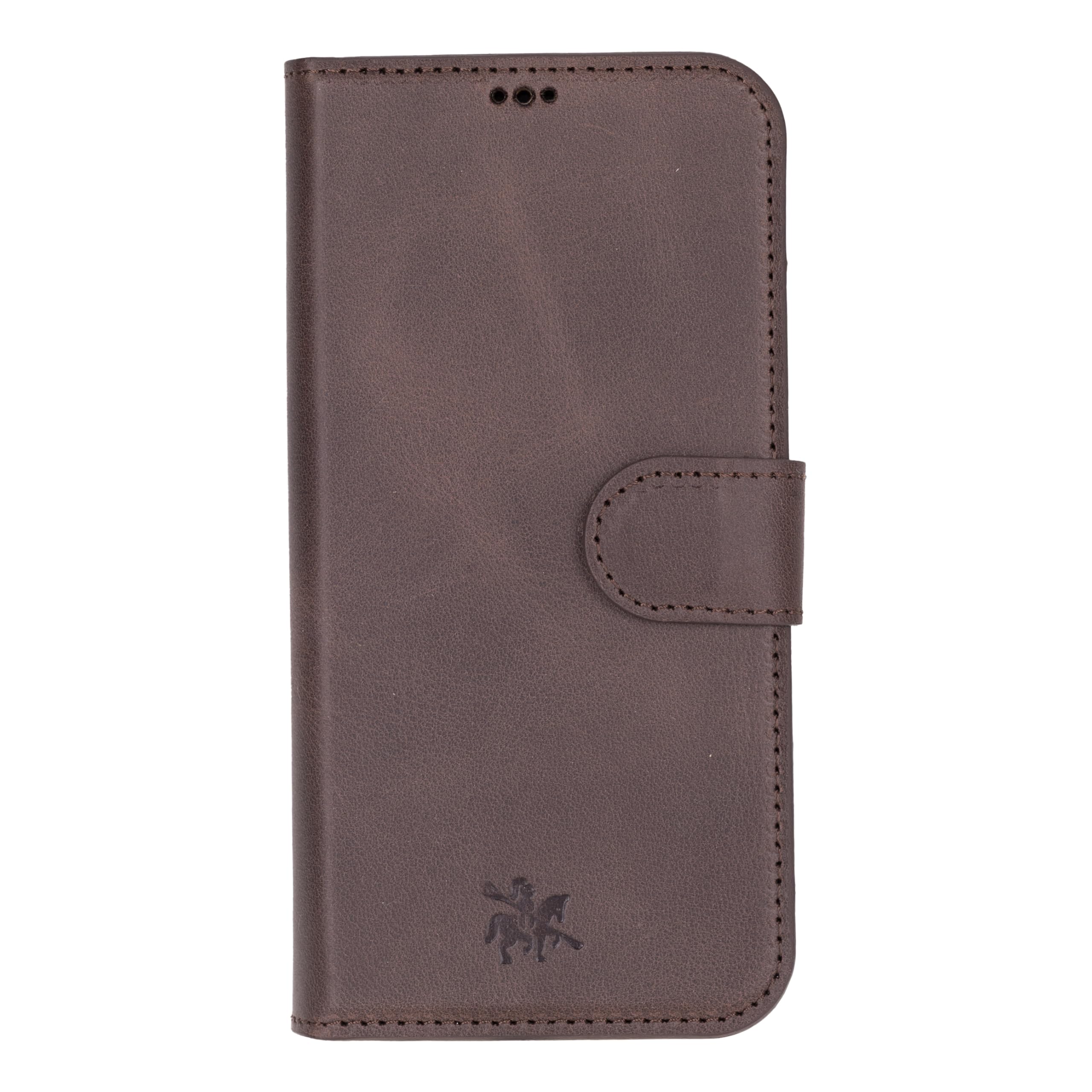 Venito Florence - Funda tipo cartera para iPhone 17 (6.3 pulgadas), hecha a mano, cuero de grano completo, diseño delgado de lujo, funda desmontable no magnética, resistente a caídas y impactos