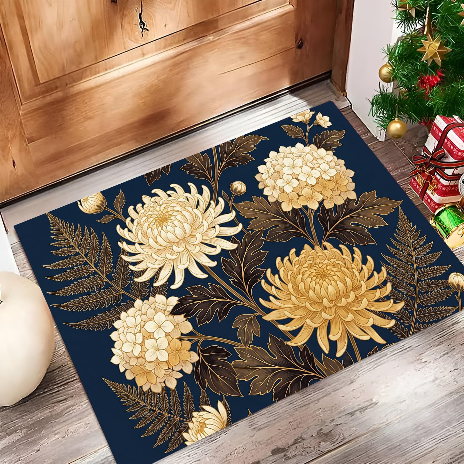 Dégradé Blanc-Orange Style Japonaispaillasson Durable Et Antidérapant Retient L’Eau Et Les Saletés Facile À Nettoyerpaillasson Interieur80X120 Cmtapis D'Entrée Antidérapant