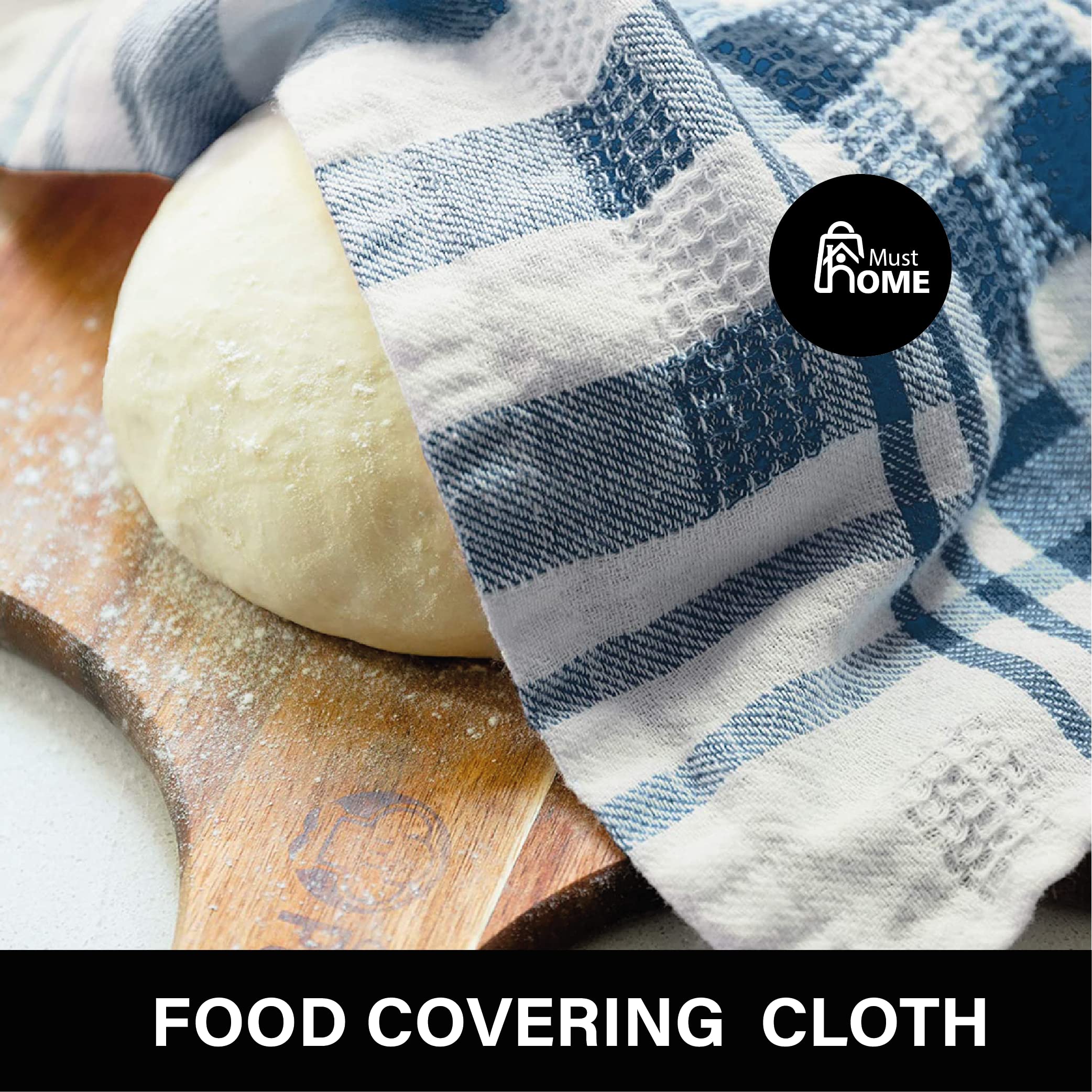 MustHome Kitchen Towels | Kitchen Napkins Cotton Cloth | Kitchen Cloth for Cooking | Napkins for Chapati, Roti, Cleaning, Dusting Multi Purpose use | Kitchen Cleaning Cloth (20x20inch) (8) 1