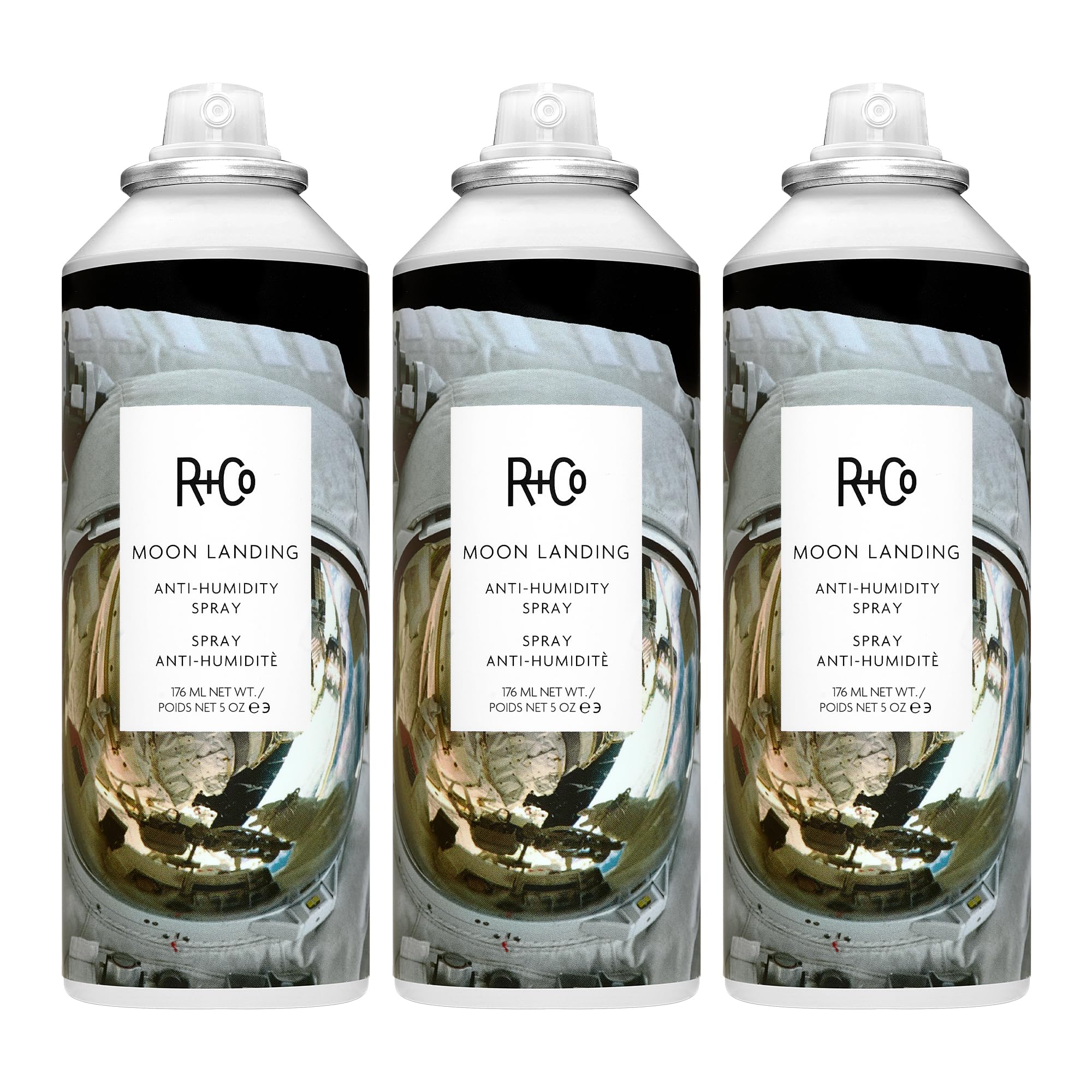 R+Co MOON LANDING Anti-Humidity Spray – Frizz Control & Humidity Protection, Smooths Hair & Enhances Shine, All Hair Types