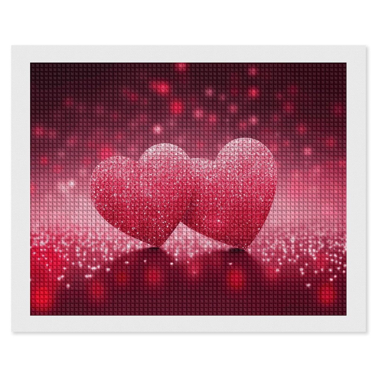 NONHAI Diamond Painting Kits for Adults - DIY Diamond Art Kits for Beginners - Full 5D Paint Drill Diamond Dots Paintings- Heart Diamonds Pictures Gem Art and Craft Wall Decor 16"x20"