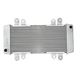 Motorcycle Radiator Cooler Water Tank Assembly Aluminum Replacement Compatibility with Ninja 300 EX300 2013-2018 Silver, High Heat Transfer & Quick Engine Oil Cooling (Silver)