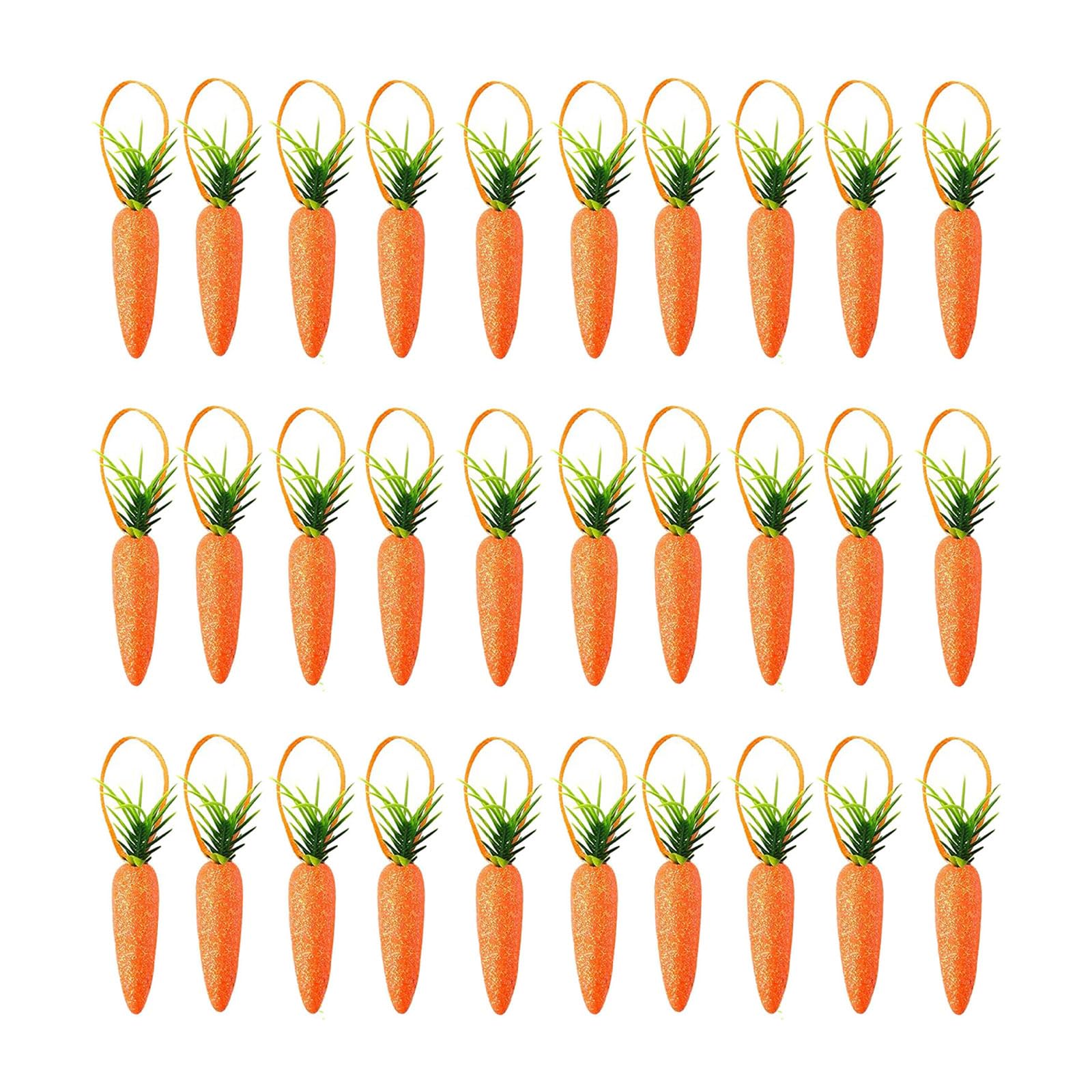 Tsophreniq 15 / 30pcs Easter Carrot Ornament Artificial Vegetables for Party with Finish Carrot Craft Easter Party Supplies