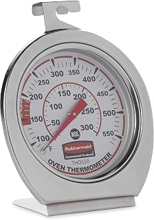 Rubbermaid Stainless Steel Oven Thermometer for Grill Smoker 60-580°F NSF Certified Accurate Durable