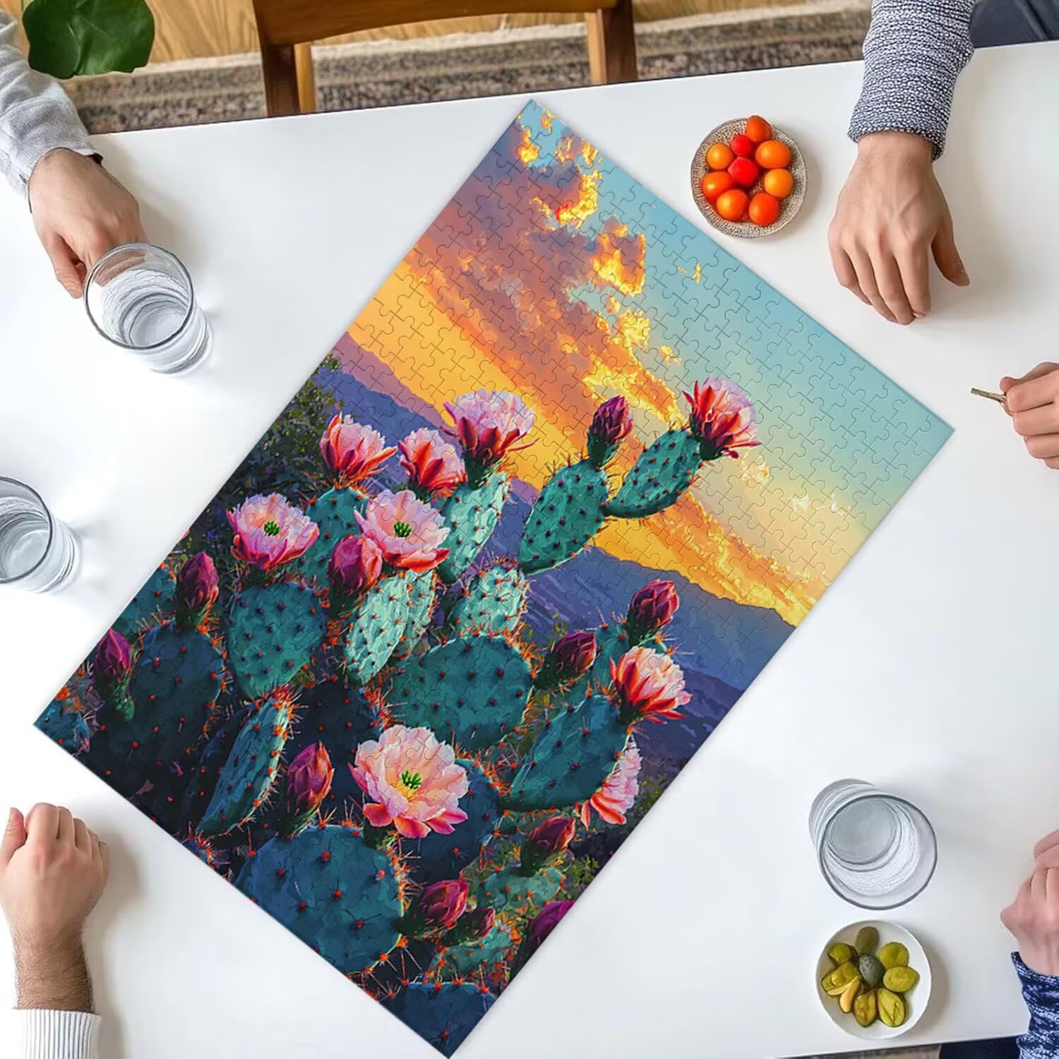 1500 Pezzi di Puzzle, Cactus1500 Pezzi di Puzzle per Adulti, Regalo di Anniversario, Regalo di Natale, Decorazione Della Casa, Prevenzione Della Degenerazione Cerebrale Negli Anziani v-859